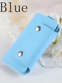 1 PC PU Snap Button Folding Key Bag Bank Enterprise Shopping Mall Key Bag Holiday Gift For Women Mini Wallet