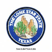 3 Miếng dán cờ Texas, Trắng và xanh đỏ, Huy hiệu sắt thêu để trang trí quần áo DIY, Phong cách hoạt hình Hippie Punk Rock, Lý tưởng cho việc đạp xe ngoài trời, May vào áo sơ mi, Túi xách, Mũ, Giày, Áo khoác, v.v. - Nhiều màu - Xem 2