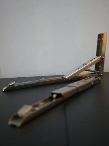 Silver 304 Stainless Steel Folding Bracket, L-Shaped Wall Mountable Shelf Bracket For Moving Stretch Shelf, Triangle Bracket For Layer Board, Right Angle Support - Silver - View 2