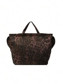 Sac de transport en canevas imprimé léopard pour femmes, sac polyvalent à capacité importante, pratique pour la main et l'épaule, sac à bandoulière de maman. Convient pour sortir, pour un rendez-vous, pour le shopping, pour assortir au quotidien, pour offrir des cadeaux, pour le bureau. Sac à imprimé guépard pour femmes, le retour du léopard