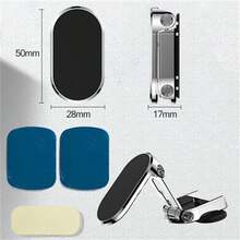 Strong Magnetic Car Phone Holder Rotatable Foldable Cell Phone Smartphone High Quality - 銀色 - 查看 8
