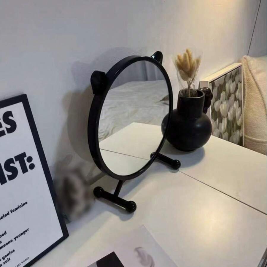 1pc Tabletop Vanity Mirror With Adjustable Angle, Suitable For Students' Dorms And Portable Use - Multicolor - View 1