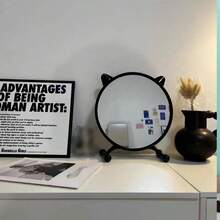 1pc Tabletop Vanity Mirror With Adjustable Angle, Suitable For Students' Dorms And Portable Use - Multicolor - View 2