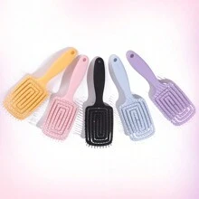 Cepillo de pelo cuadrado hueco para uso húmedo y seco, peine especial de costillas huecas para cabello rizado con ventilación, peine de masaje curvo grande peines peine pelo cepillo pelo de peines cepillo pelo - Multicolor - Ver 3