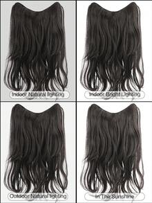 22 Inches U-Shaped Hair Extension Synthetic Hair Long Straight Clip In Hair Extensions Wig Pieces For Women - Multicolor - View 8