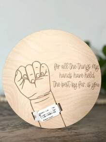 1 cái Giá đỡ trưng bày vòng tay bệnh viện cho trẻ sơ sinh bằng gỗ, biển báo sinh, quà lưu niệm cho trẻ sơ sinh, quà tặng trang trí tiệc mừng em bé, quà tặng cho gia đình, quà tặng tiệc mừng em bé, quà tặng lễ Phục sinh, đồ dùng cho bé gái/bé trai - Nhiều màu - Xem 2