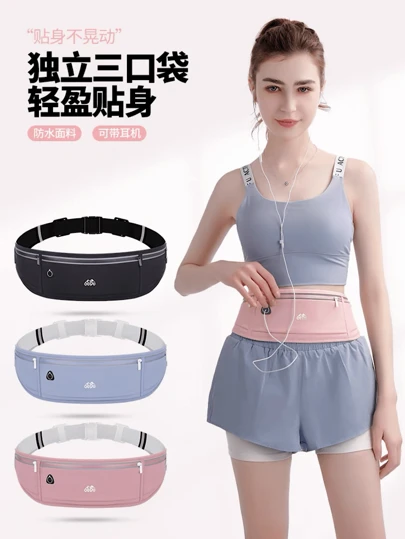 T60 Pochete Fitness Esportiva Para Corrida Academia Bike Com Suporte De Celular E De Água Tecido Super Leve Carnaval