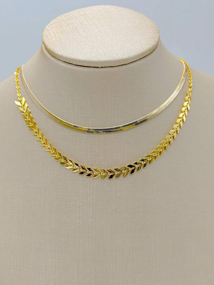 Women Chain Necklaces - Gold - View 1