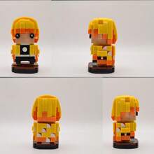 Set De Bloques Armables 3d De Nezuko, Tanjiro Y Zenitsu Kimetsu no Yaiba - Mostaza Amarilla - Ver 3