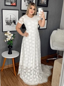 Women Long Dresses - Blanco - Ver 2
