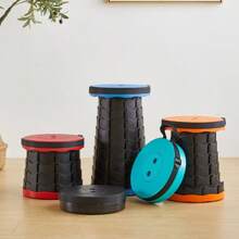 1入組伸縮椅，戶外彩虹摺疊椅，批發便攜式椅子，釣魚椅，塑料椅 - 彩色 - 查看 6