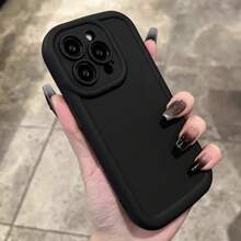 Solid Black Versatile Matte Phone Case, Fully Enclosed With Precision Holes, Shock Absorption And Anti Drop, Compatible With Apple, Compatible With Iphone 11, 13, 14, 15 Series - Black - View 7