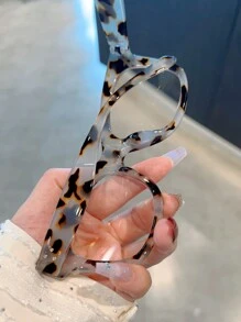 1 Par de Óculos de Leitura Vintage Femininos, Armação com Estampa de Onça, Dobradiças de Mola Confortáveis, Lentes de Alta Definição de PC, Óculos de Leitura para Computador +1.0 a +4.0, Design de Armação Completa Unissex, Adequado para Leitura, Escritório, Uso Diário - transparente - Visão 5