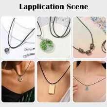 50 piezas Accesorios de joyería DIY - Cordones para collar, cierres y cordones encerados para la elaboración de colgantes - 50 piezas/juego - Ver 7