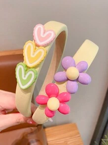 1pc/2pcs/5pcs Children Cute Macaron Color Elegant & Fresh Hair Hoop - Multicolor - View 12