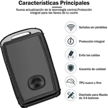 SHIXIONG Funda para Llave Compatible con 3 Alexa,Protector de Llaves con Llavero de Piel, Funda para Llave de Cobertura Total,Funda de Silicona Compatible para 3 Alexa,4, CX-5,CX-9,CX-30-2019-2024 - Gris Claro - Ver 3