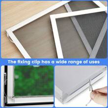60Pcs Window Screen Spring Clip Set Stainless Steel Flat Window Spring Universal Corner Mounting Window Screen Clip Prevent Shaking 0.19*2.1inch For Window Screen - Silver - View 7