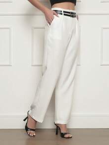Women Pants - 白色 - 查看 4