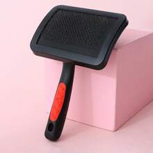 1個高密度柔軟刷毛的彎形刷,適用於日常寵物梳理和清潔狗和貓 - 黑色 - 查看 11