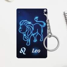1pc Custom-Made Acrylic Keychain With 12 Constellations, Personalized Name Keychain, Laser Engraved Stainless Steel Keyring, Car Backpack Pendant Keychain, Perfect For Men And Women, Fashionable Gifts For Birthdays, Weddings, Christmas, Father's Day, And Valentine's Day Graduation