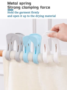 Heavy Duty Large Size Double Layer Quilt Clips, Plastic Clothespin, Windproof, Multi-Function Household Clothes & Blanket Clips - Multicolor - View 5