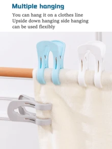 Heavy Duty Large Size Double Layer Quilt Clips, Plastic Clothespin, Windproof, Multi-Function Household Clothes & Blanket Clips - Multicolor - View 6