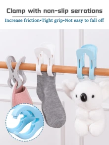 Heavy Duty Large Size Double Layer Quilt Clips, Plastic Clothespin, Windproof, Multi-Function Household Clothes & Blanket Clips - Multicolor - View 4