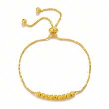 1pc Gold Simple And Fashion Flower Bead Women's Bracelet