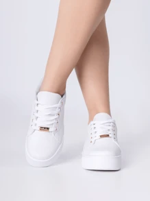 Women Wedge Sneakers - Gold - View 3