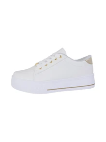 Women Wedge Sneakers - Gold - View 8