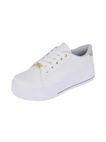 Women Wedge Sneakers - Gold - View 6