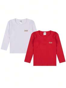 Kit 3 Blusa Manga Longa Infantil Menina Tamanhos 2 ao 10