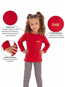 Kit 3 Blusa Manga Longa Infantil Menina Tamanhos 2 ao 10