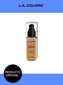 L.A. Colors Base de Maquillaje Truly Matte Larga duración, Anti poros L.A Colors - 109 Warm Beige - Ver 2