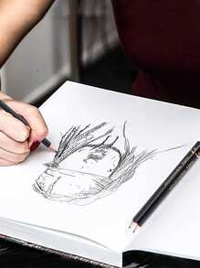 12支装专业素描铅笔套装，美术铅笔，石墨彩色铅笔，带铅笔盒，适合艺术家绘画、手工制作和学校用品