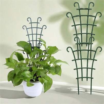 2pcs/4pcs/6pcs Outdoor Pot Stand Plant Climbing Frame Creative Stack Height Flower Stand Climbing Vine Flower Stand Gardening Support Plant Climbing Brackets,Plant Support Clips, Plant Support Fasteners, Sturdy Stem Clips, Suitable For Climbing Plants - Plastic Material, Or Indoor Climbing Plants, Plant Support Parts