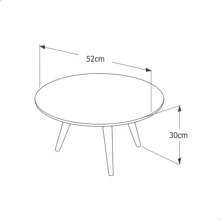 Dubai Center Table Round Decorative Table Living Room Wooden Toothpick Leg Support - 黑色 - 查看 4