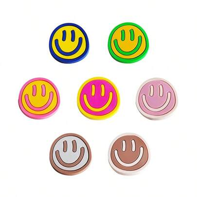 7 piezas Encantos de zapato con sonrisa, Decoraciones de agujero de zapato con sonrisa, Accesorios de zapato con sonrisa, Decoraciones con sonrisa, Clips de zapato, Botones decorativos de zapato, Regalos de Halloween, Decoraciones navideñas