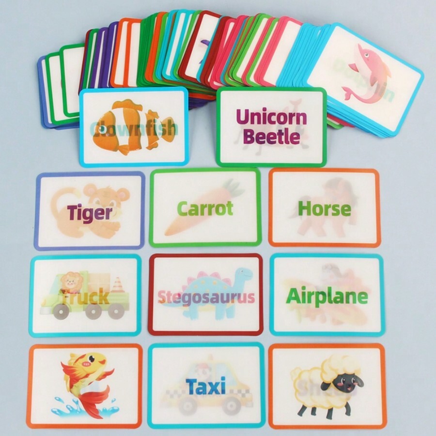PaperBased Children's 3D Flash Cards, Picture Letter Conversion Cards
