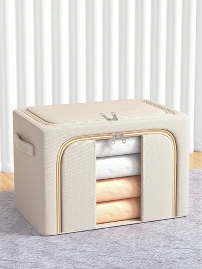 1pc Foldable Spinning Storage Box, Multi-Functional High-Capacity Wardrobe Organizer For Seasonal Clothes, Living Room Snacks, And Books. Features A Transparent Window For Easy Viewing. Decorations Decor Festival Decor Room Decor Home Decor Bed Room Decor, Room Decorations, Decorations, Decor, Storage, Organizer Dress Pants Shoes Jeans Boots Skirt Bedroom, Organizer, Home Storage, White T Shirt Women, Black Pants Women, Ladies Winter Clothes, Dress,