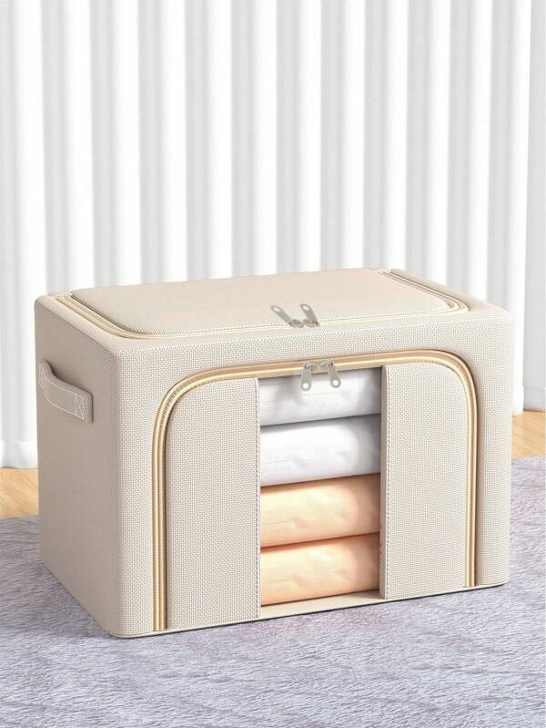 1pc Foldable Fine Spinning Storage Bin, Multi-Functional Large-Capacity Closet Organizer For Seasonal Clothing, Books & Snacks With Transparent Window Decorations Decor Festival Decor Room Decor Home Decor Decor Bedroom Decorbedroom,Organizer,Organiser,Home Storage,White T Shirt Women,Black Pants Women,Ladies Winter Clothes,Dress,Winter Clothes For Ladies,Elegant Woman Dresses,White Shirt For Ladies,Long Sleeve,White Jumpsuit For Women,Spring Dresses For Women,Spring Outfits For Women,Spring,Spring Clothes,Minimalist,Summer Tops