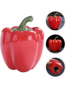 1pc Kitchen Canister With Lid For Yellow Chili Pepper Storage, Coffee Can, Ceramic Food Storage Container, For Coffee, Tea, Spices, Sugar, Nuts, Herbs - Multicolor - View 8