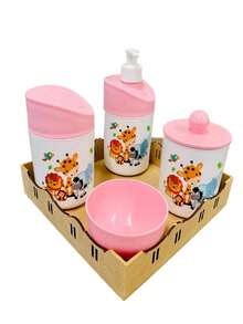 Pink  Together Baby Hygiene Kit With Square MDF Tray - Màu Hồng baby - Xem 1