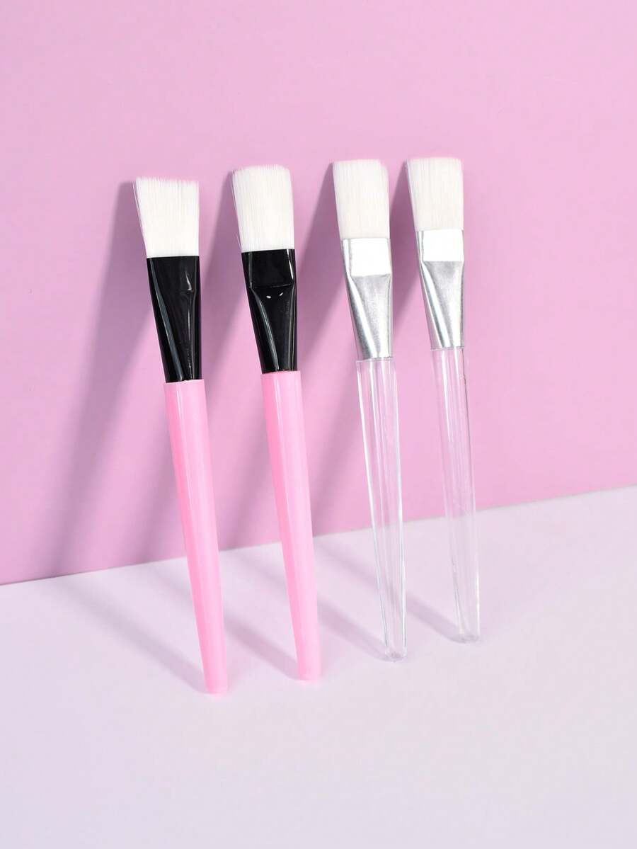 2 piezas Brochas para mascarillas faciales, cepillo de masaje facial, herramienta de belleza para el cuidado de la piel, fácil de usar y portátil - Multicolor - Ver 1