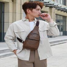 Men Waist Bags - Cà phê nâu - Xem 4