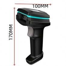 9520 Wireless Handheld 2D Barcode Scanner Industrial Light Wireless Scanner Back To School - Black - View 2