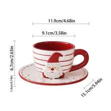 Set da tavola natalizio con ciotole e piatti con motivo a rammendo nordico a forma di Babbo Natale, set di barattoli sigillati in ceramica decorati, piatti piatti, tazze, set da tavola per la casa, la cucina, regalo di Natale