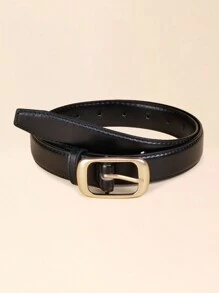 1 Máy Tính Plus Size Nữ Thời Trang Nâu/Đen/Màu Cà Phê Da PU Mềm Khóa Hợp Kim Thắt Lưng Hàng Ngày - Nhiều màu - Xem 2