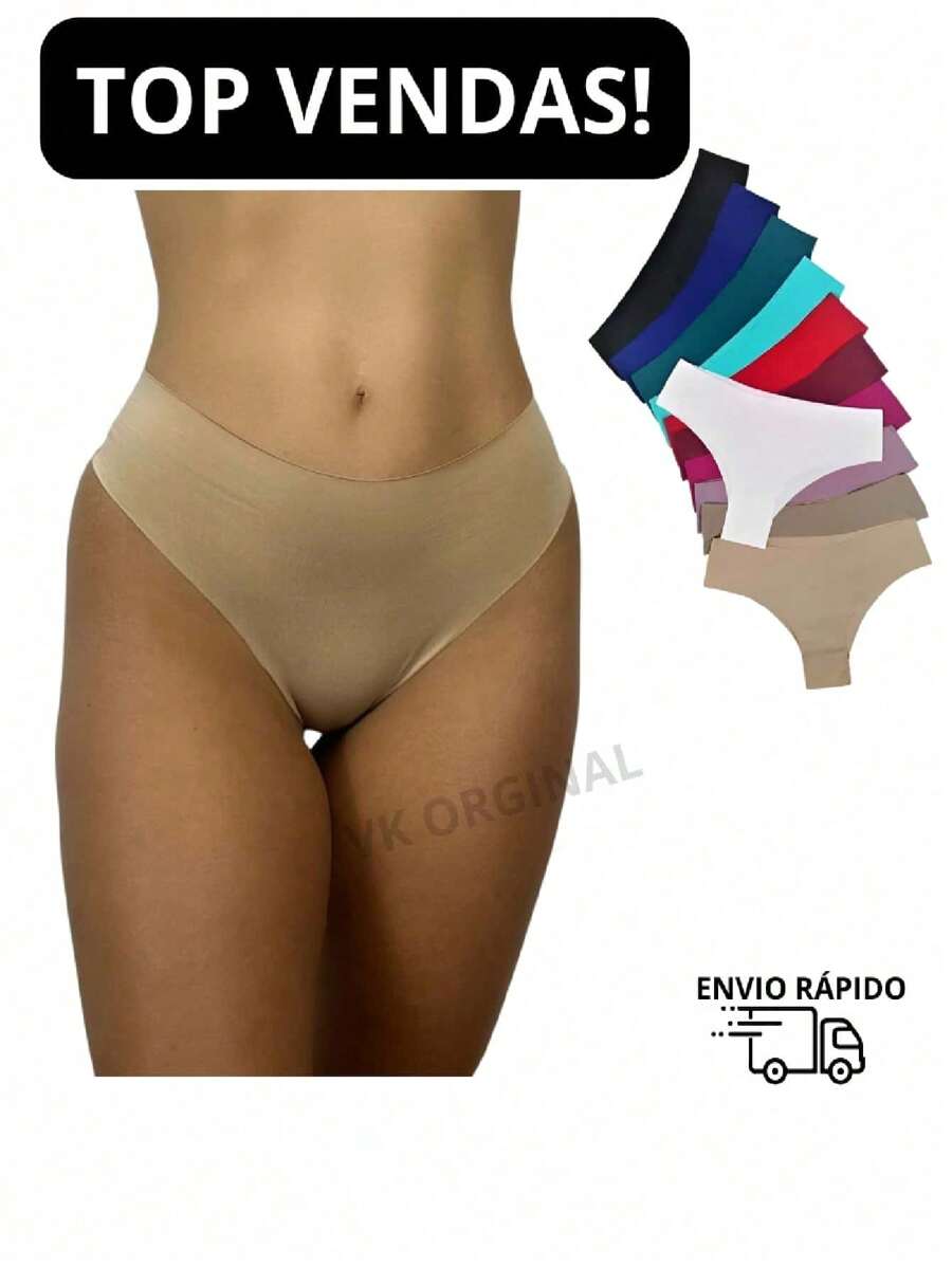 Kit 5 Laser Thong Seamless Panties - 彩色 - 查看 1