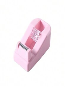 1pc Mini Tape Dispenser Creative Colorful Desktop Adhesive Tape Cutting Tool Random Color - Multicolor - View 5